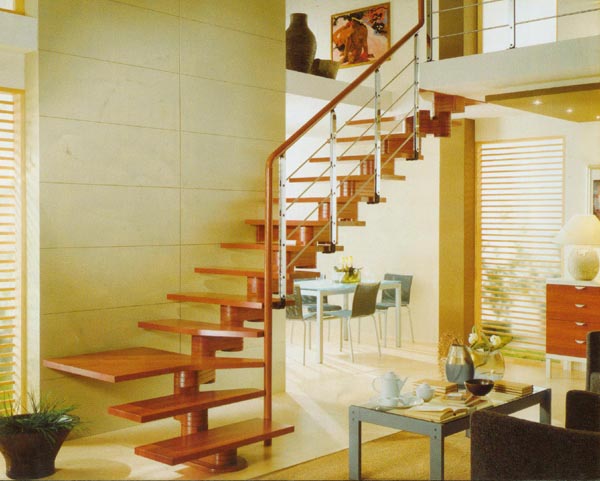 Whole set wood stair case